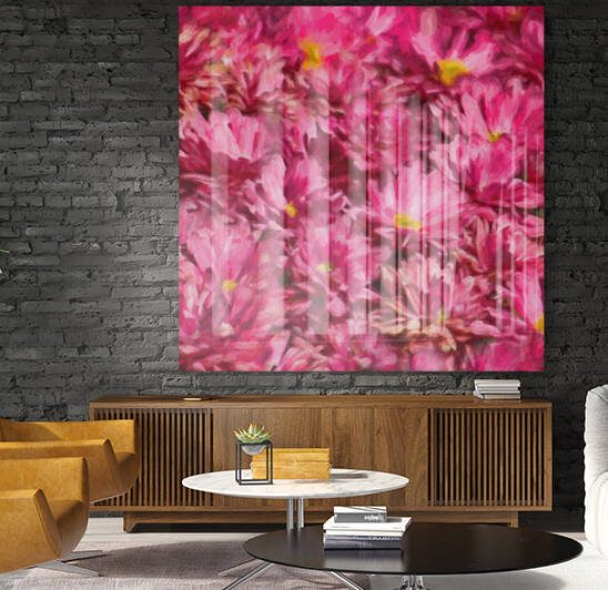 Pink Chrysanthemum Square  by HH Photography of Florida