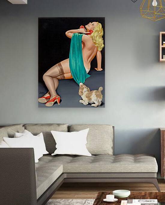 Pin Up with Puppy by vintagesupreme