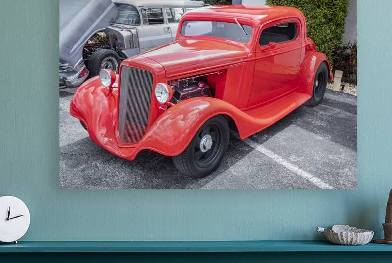 1934 Red Ford 3 Window Coupe X 7 by Rich Franco