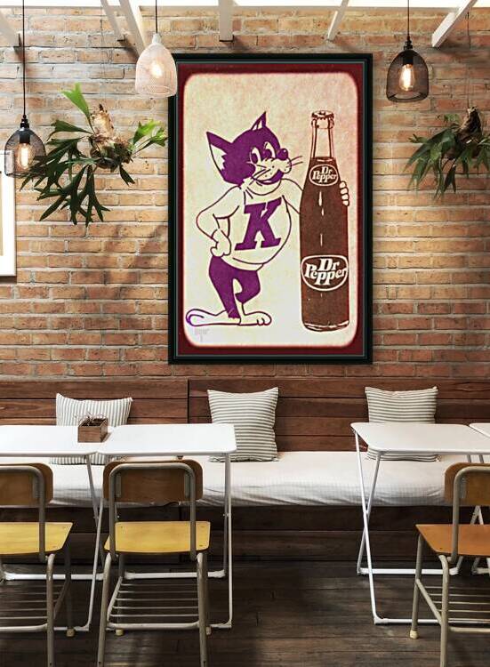 1970s kansas state wildcat dr pepper ad by Row One Brand