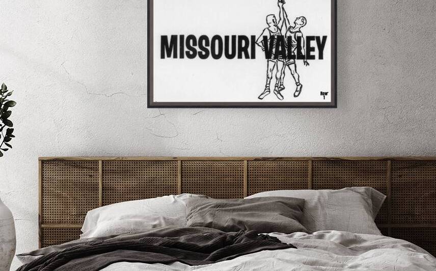 1960s missouri valley basketball art by Row One Brand