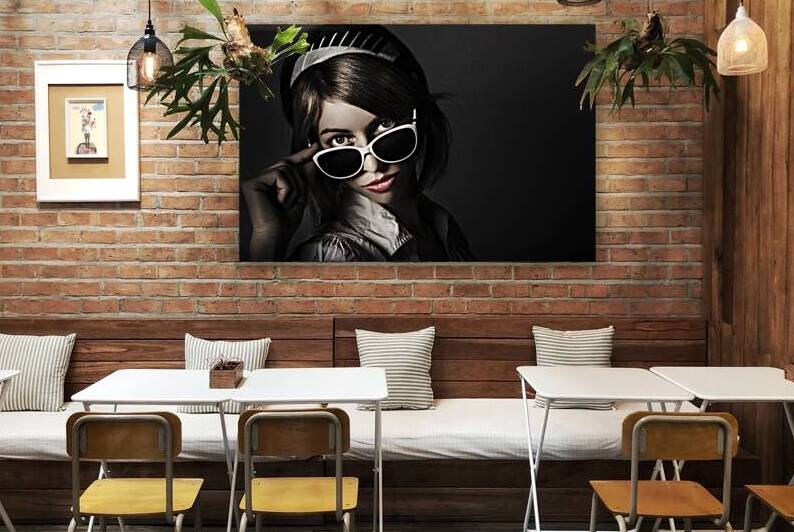 Face of dark retro fashion. Female pin-up beauty by Jorgo