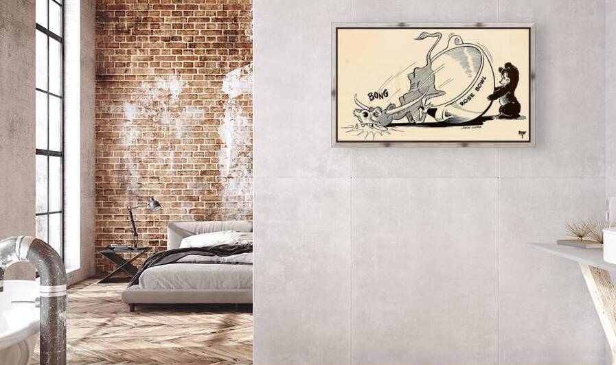 jack hamm texas baylor cartoon art  by Row One Brand