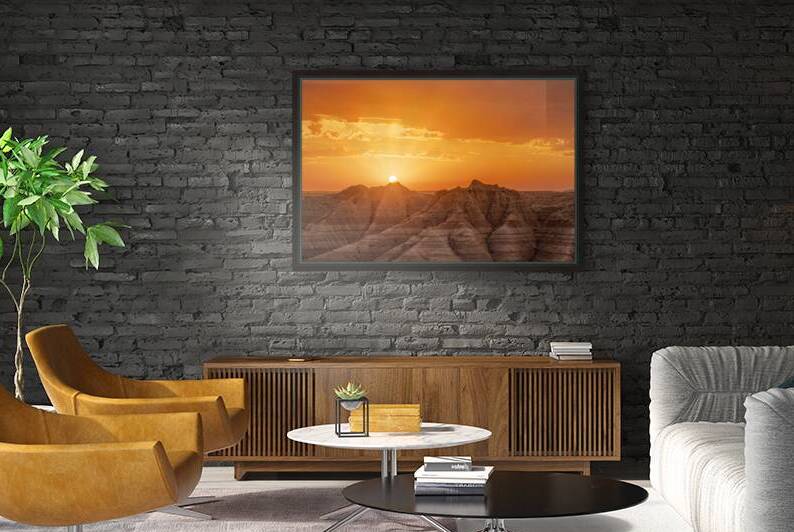 Badlands Sunbeams by Geoffrey Prior