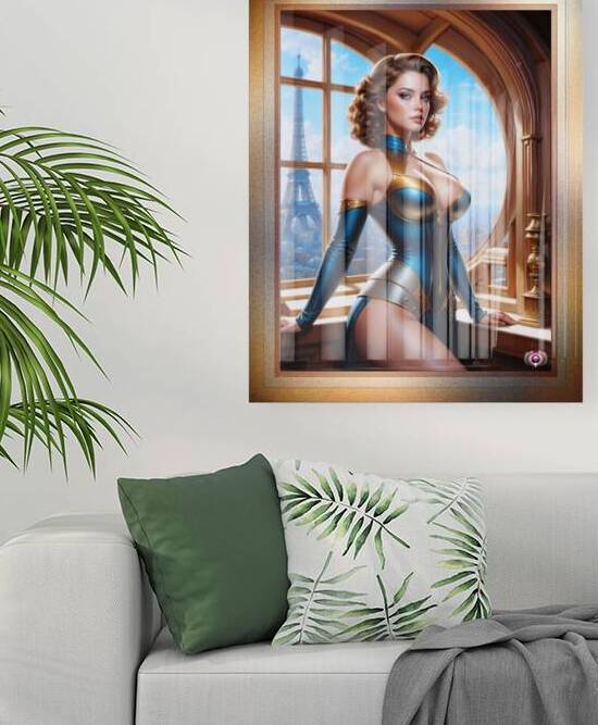 Tanacia Stovie Mesmerizing AI Concept Portrait Pin Up Art by Xzendor7 by xzendor7