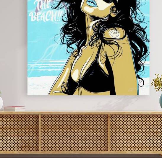 At The Beach Tanning by SykArt Designs