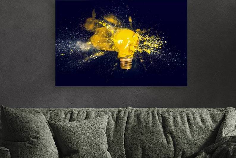 yellow filament bulb destroying by Gualtiero Boffi