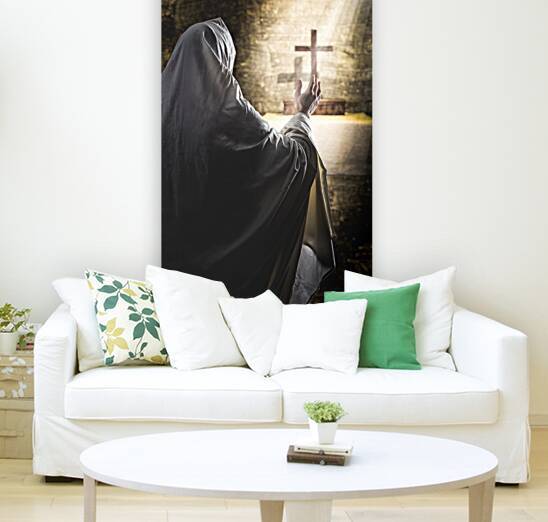 person praying in a cassock by Gualtiero Boffi
