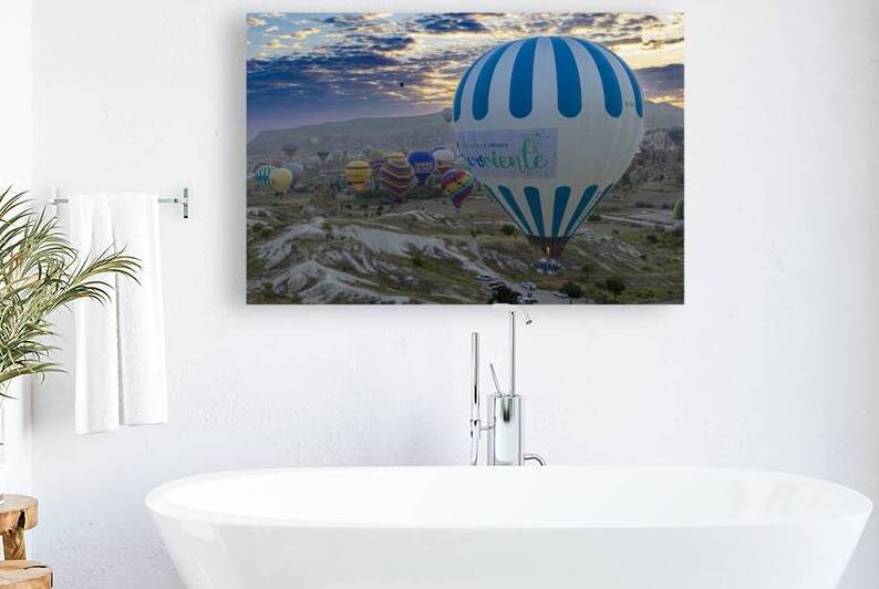 hot air balloons at dawn near goreme by Gualtiero Boffi