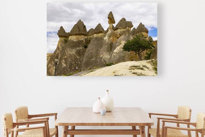 tuff formations in the rose vally in cappadocia.  by Gualtiero Boffi