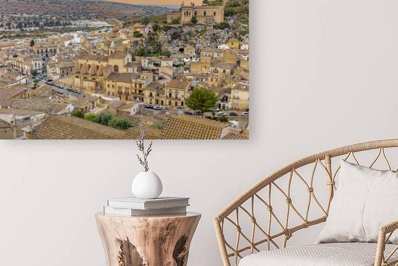 top view of the city of Scicli  by Gualtiero Boffi