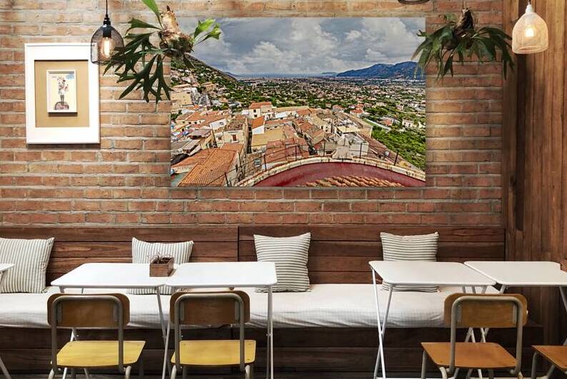 View of the city of Monreale from the roof of the Duomo. by Gualtiero Boffi