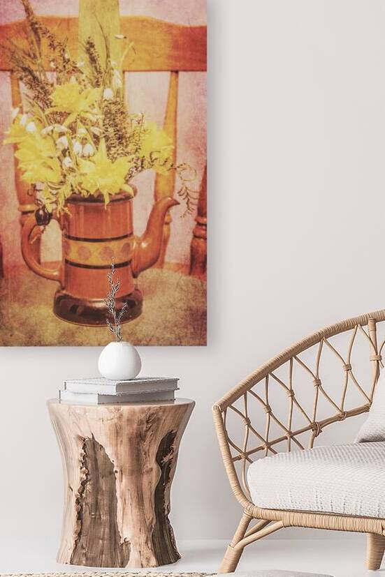 Vintage fine art still life with daffodils by Jorgo