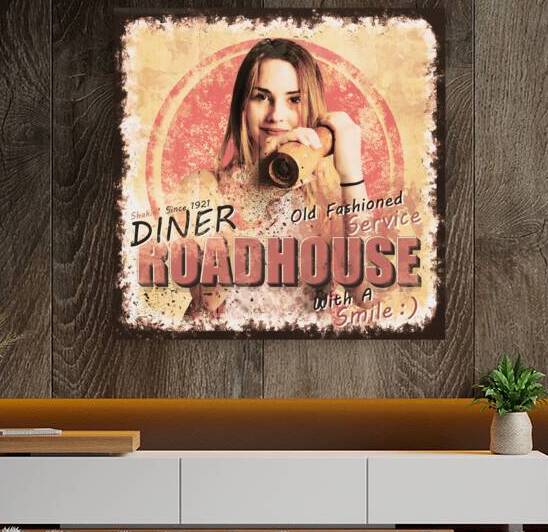 Diner Roadhouse retro tin sign by Jorgo