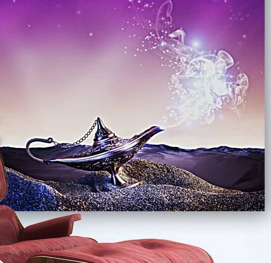 aladdin magic lamp by Gualtiero Boffi