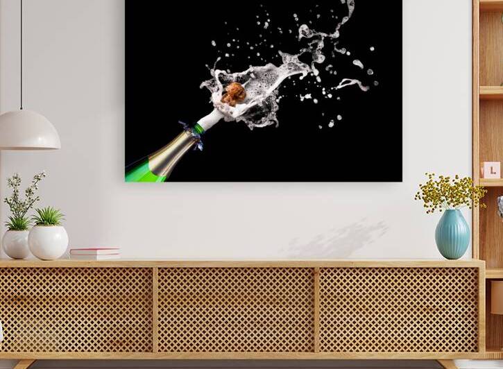 popping champagne by Gualtiero Boffi