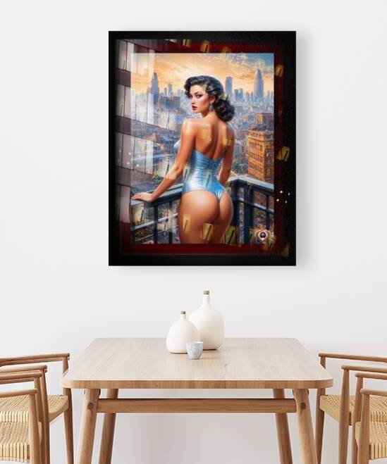 A Pin Up Girl View At Dusk Breathtaking AI Concept Art by Xzendor7 by xzendor7