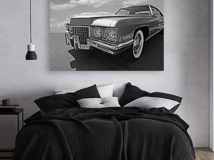 Cadillac Coupe de Ville 1971 in Black and White by Gill Billington