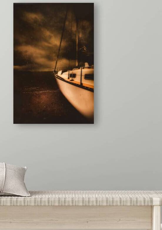 Stormy artistic portrait of a yacht by Jorgo