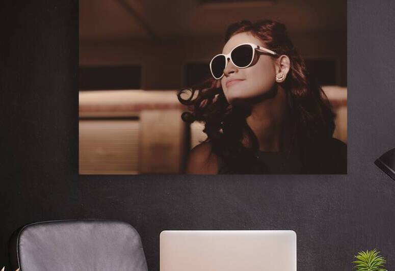 Attractive young pin up woman with old hairstyle by Jorgo