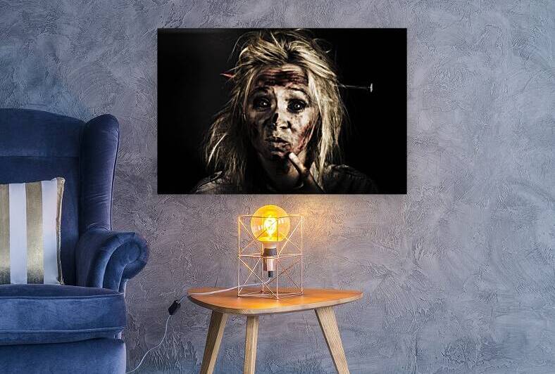 Evil Dead Female Zombie With Monster Headache by Jorgo