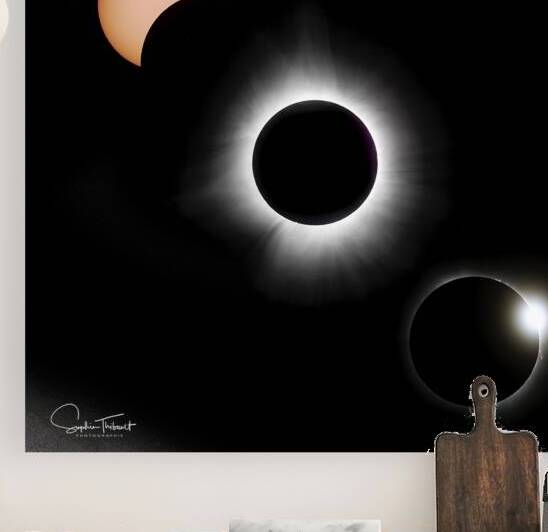 Eclipse 2024 en 3 phases by Sophie Thibault