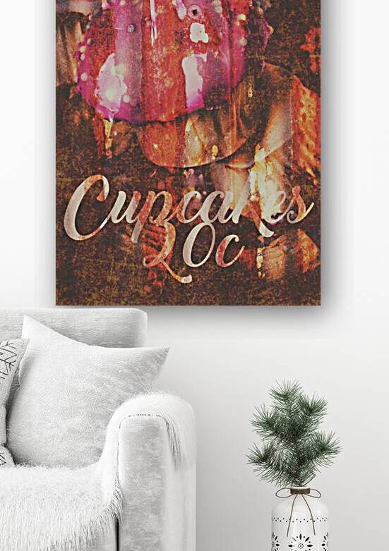 Vintage cupcake tin sign by Jorgo