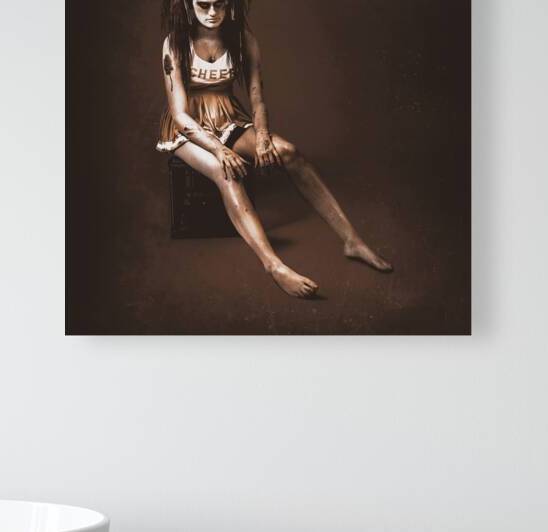 Vintage zombie cheerleader cut from the team by Jorgo