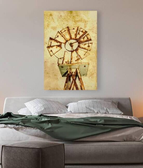 Vintage Rusty Farm Windmill by Jorgo