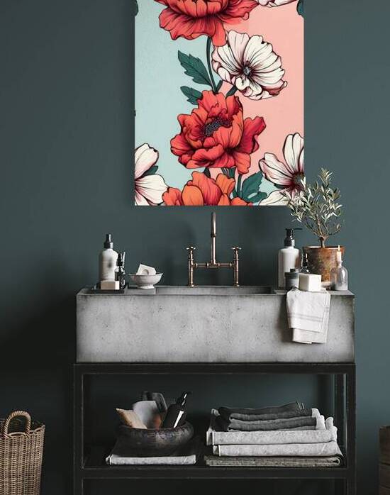  All-American Bloom: A Patriotic Floral Pattern by Artshop