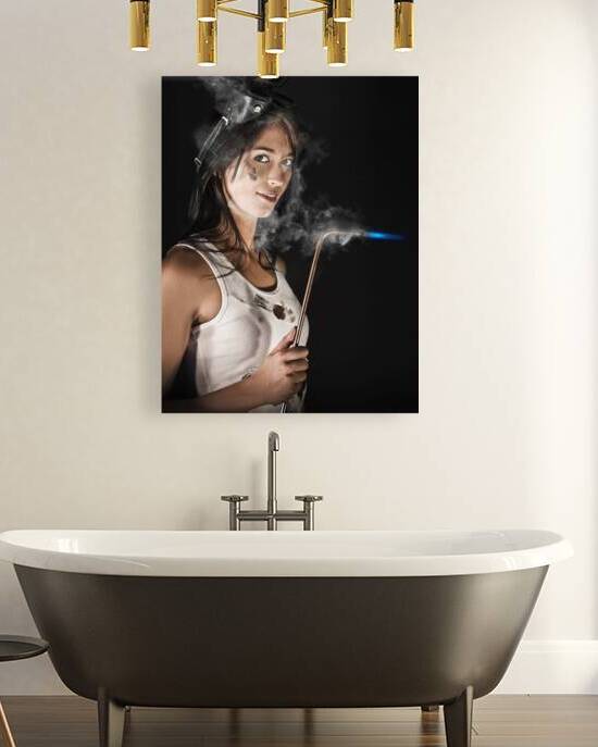 Lady Boilermaker At Work by Jorgo