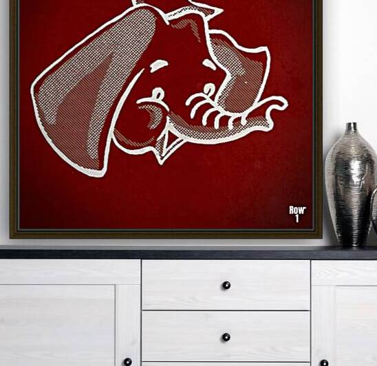 Vintage Elephant in Ballcap Art by Row One Brand