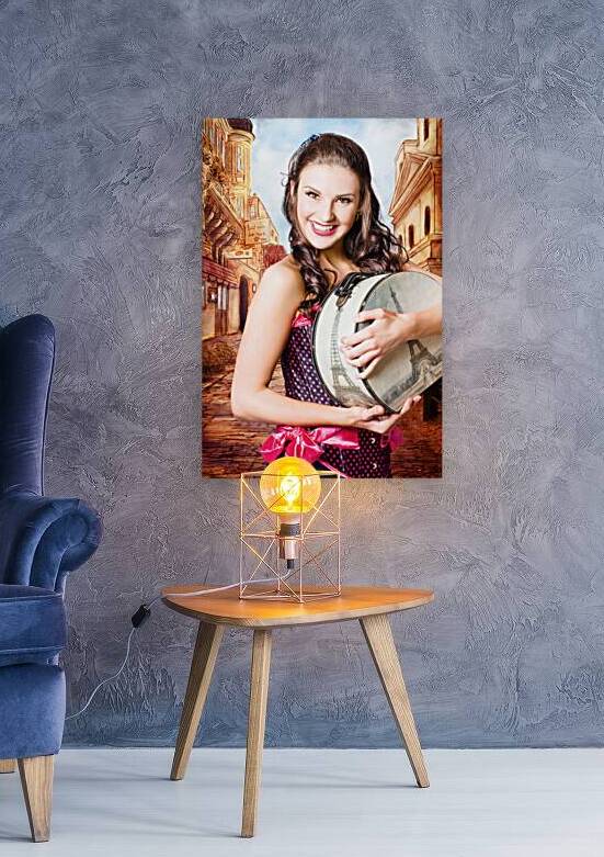 Beautiful fine art girl on Europe travel tour by Jorgo