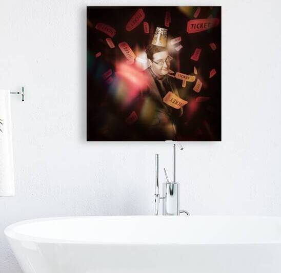 Comedy entertainment man on theater stage by Jorgo