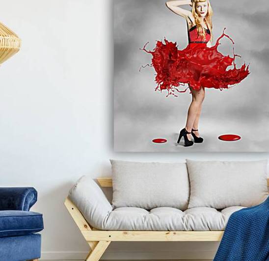 Paint dress pin-up by Jorgo