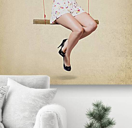 Pinup woman in retro makeup and 50s hair style by Jorgo