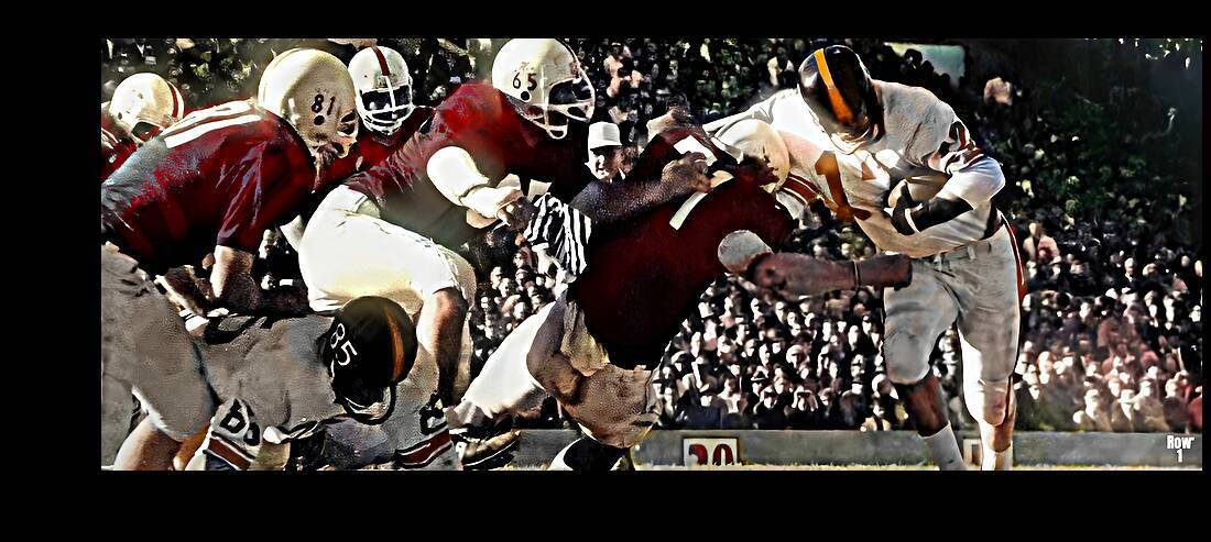 1965 Oklahoma vs. OSU Football Art by Row One Brand