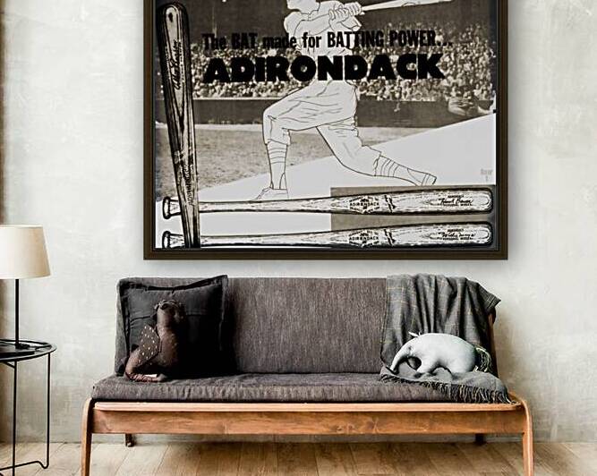 1960 adirondack baseball bat ad  by Row One Brand