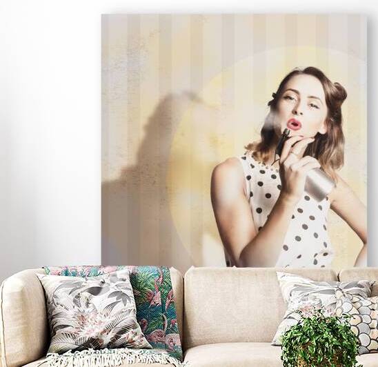 Beauty parlour pinup by Jorgo