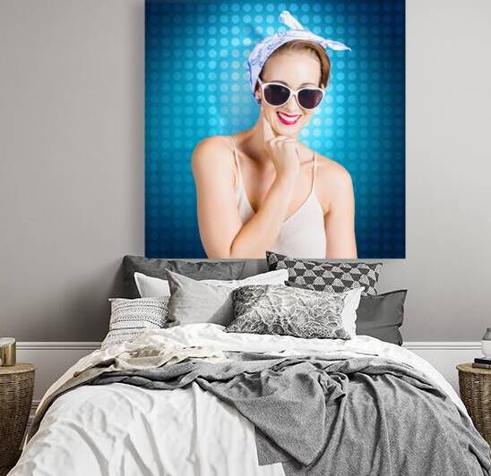 Elegant pinup woman wearing classic retro fashion by Jorgo