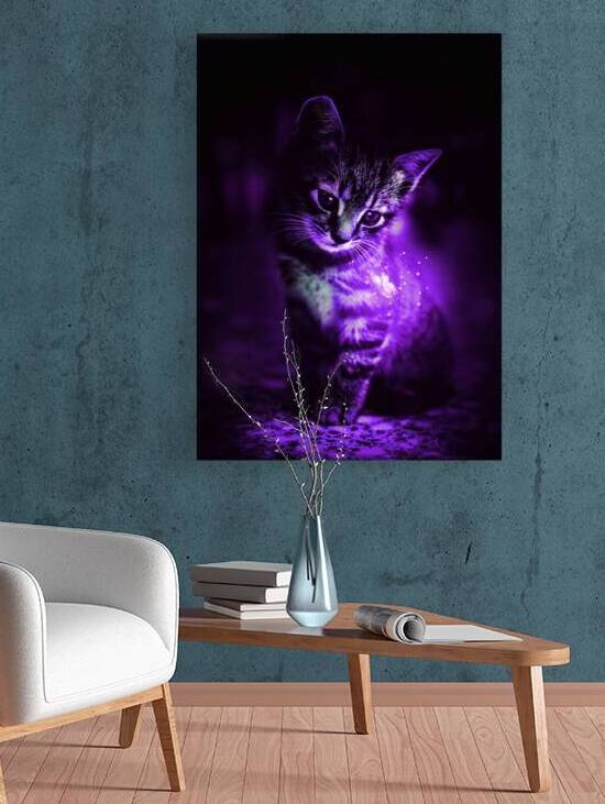 Purple cat and butterfly by Gen Z