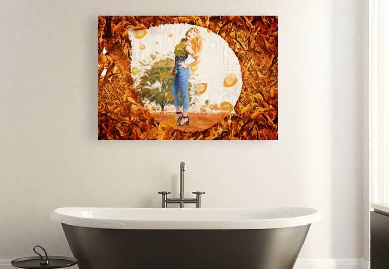 Autumn postcard pinup by Jorgo