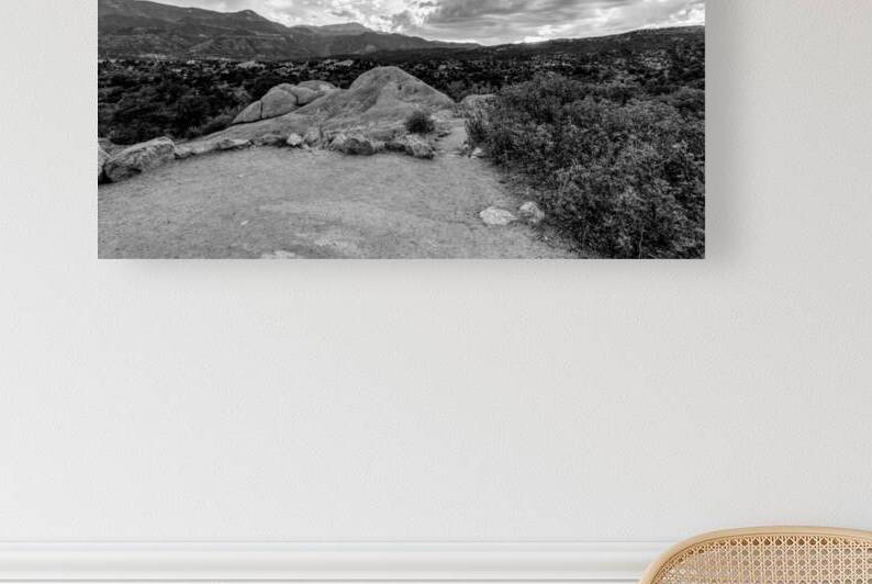 Ending The Day Hiking Colorado Springs Grayscale by Jennifer White