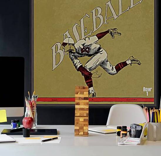 Early 1900s Boston College Baseball Art by Row One Brand