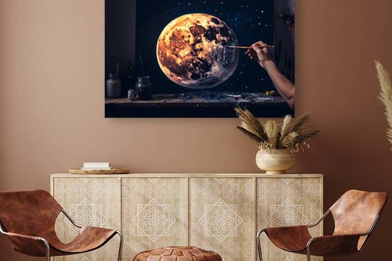 Lunar lullaby - a celestial canvas by Sen Tinel