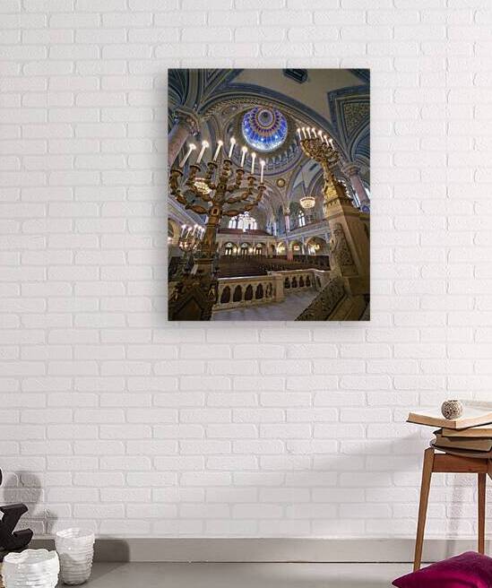 Menorah in the Szeged Synagogue Hungary by Judaic Gallery