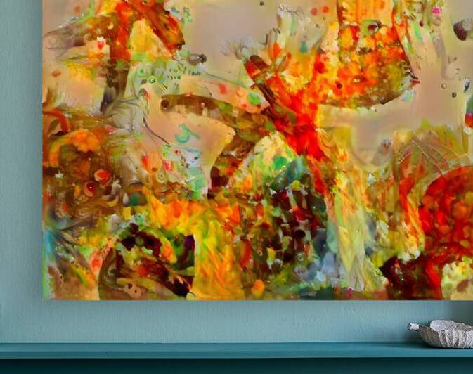 red stick men portrait by Luciano