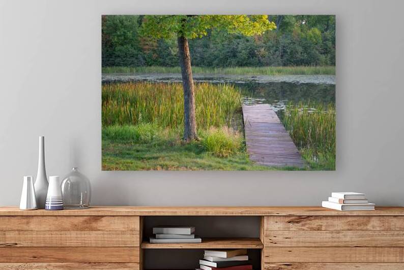 The Dock at Morning - Rice Lake Wisconsin by Mary Lee Dereske