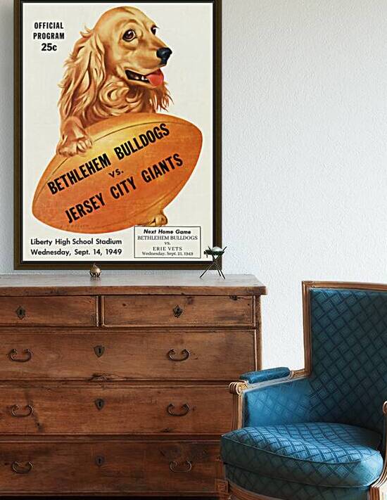 1949 bethlehem bulldogs jersey city giants  by Row One Brand