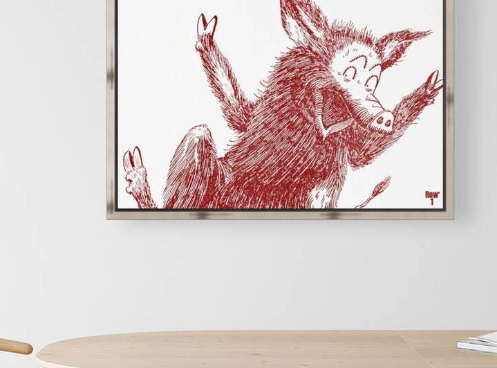 Vintage Happy Arkansas Razorback Art by Row One Brand